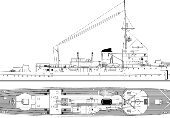 Корабль DKM M-1 M-Boot Typ- [Patrol Boat] (1935) - чертежи, габариты, рисунки